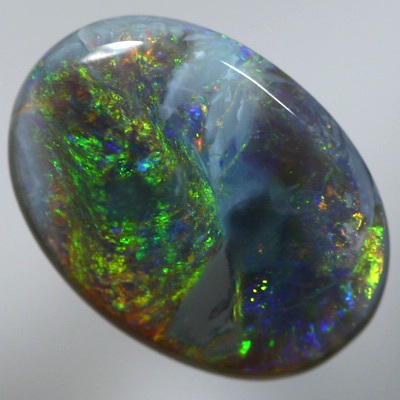SOLID SEMI BLACK OPAL Swirls of gem fire mixed with black opal, unique show